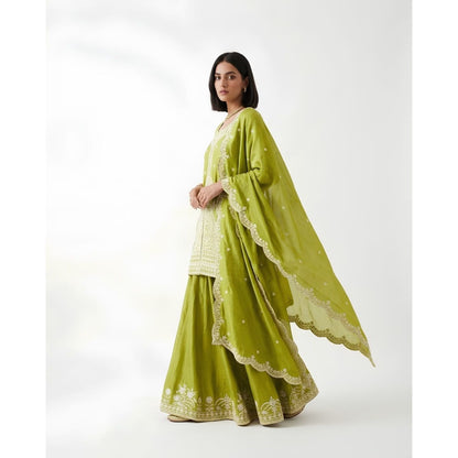 Silk Sharara Suit Set
