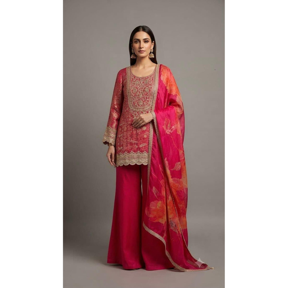 Fuschia Pink Palazzo Set