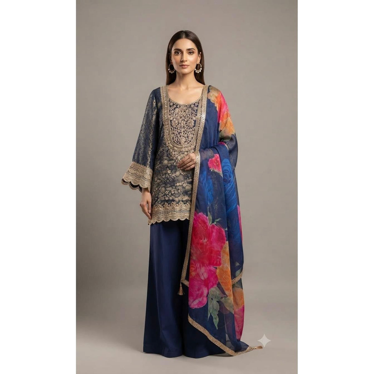 Midnight Navy Palazzo Set