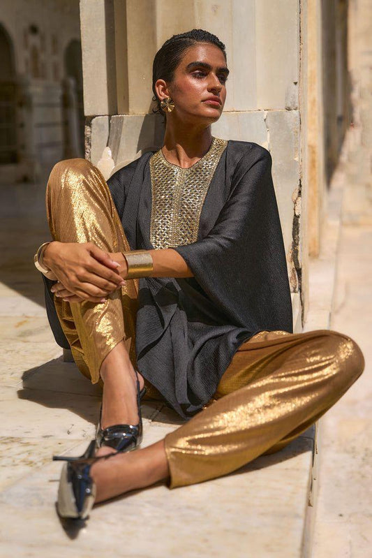 Gota Kaftan and Drape Pant Set