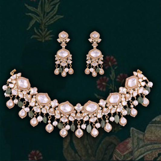 Kundan Choker Set with Matching Earrings