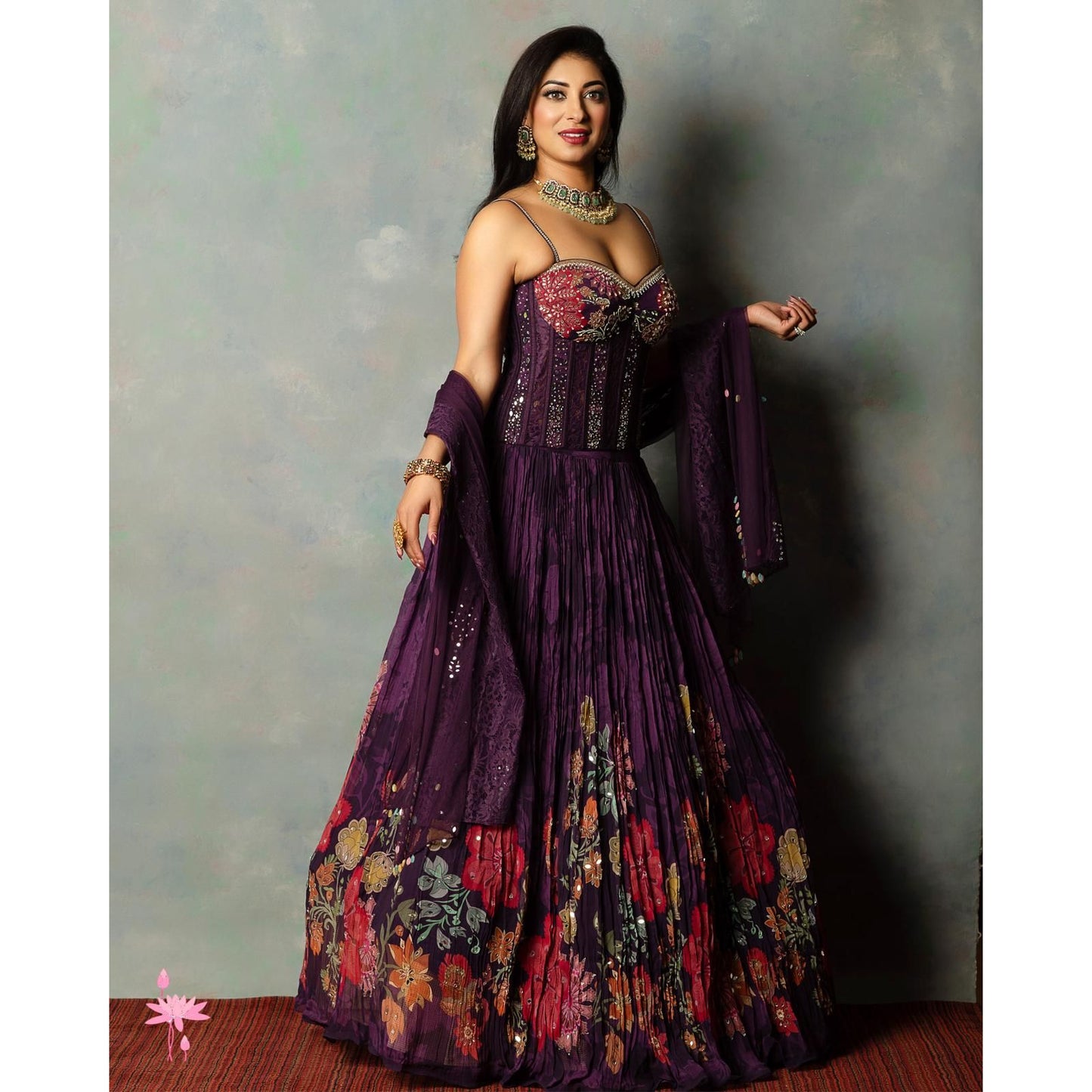 Purple Corset Set