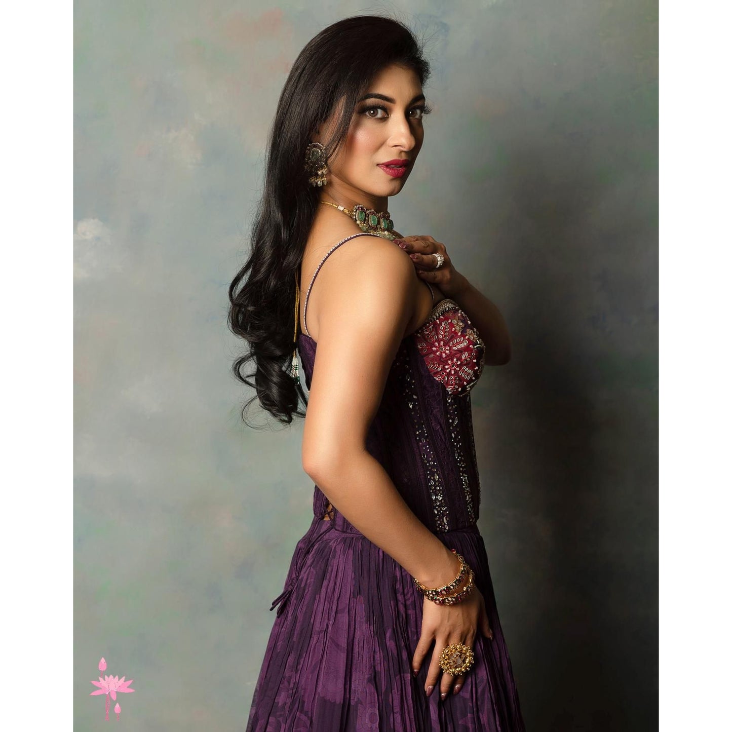 Purple Corset Set
