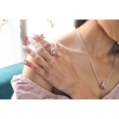 Silver Ring with tourmaline for self-confidence