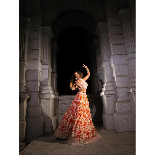THE SAFFRON MIRAGE LEHENGA