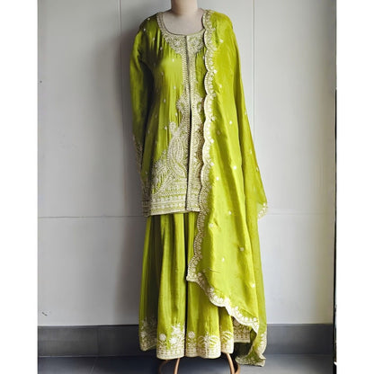 Silk Sharara Suit Set